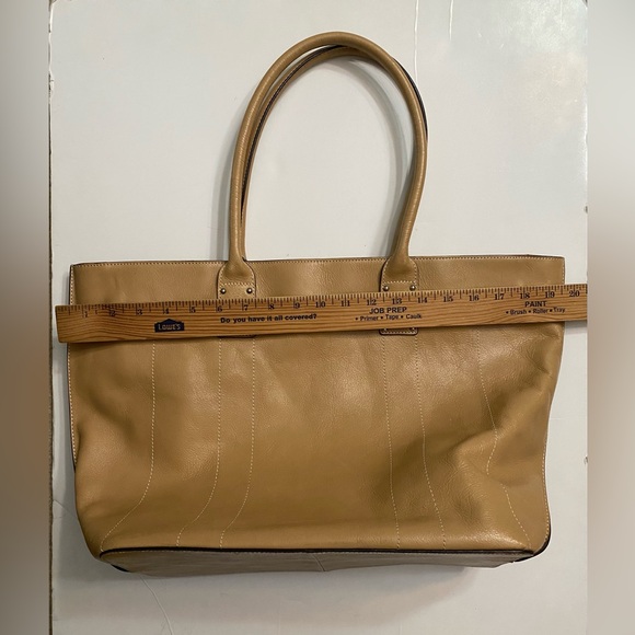 Etienne Aigner Large Handbag Tote, 100% Genuine Leather Beige Tan Rare edition - Picture 6 of 15